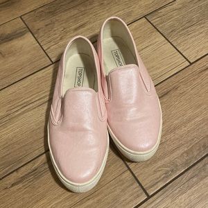 Topshop Light Pink Slip Ons